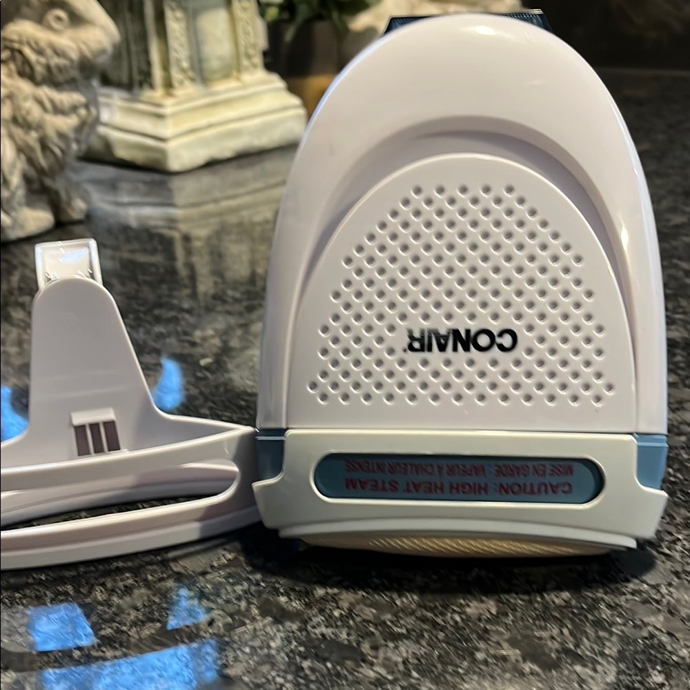 White and Blue Fabric Steamer
